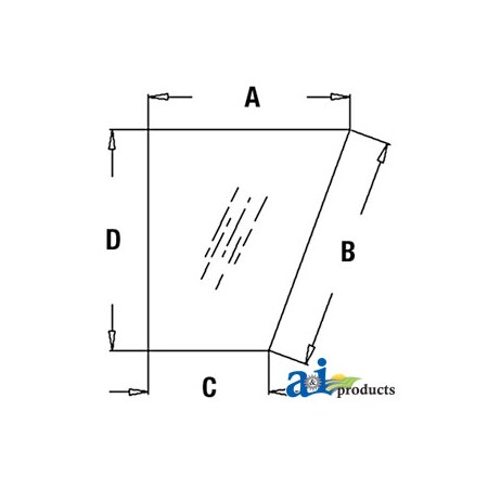 A & I Products Glass, Side, Lower (RH) 17" x26" x4" A-T147876